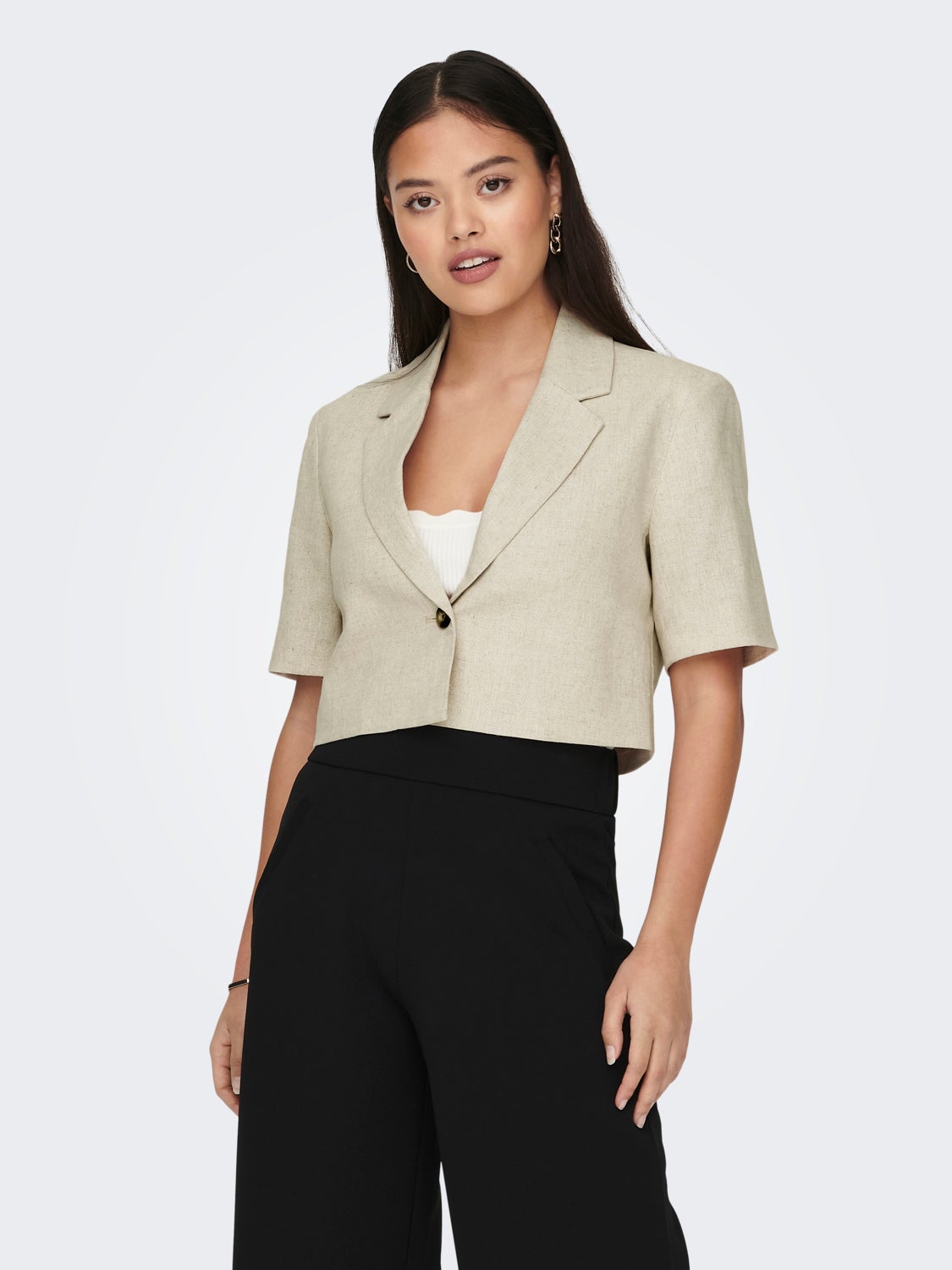 Short Sleeved Cropped Blazer