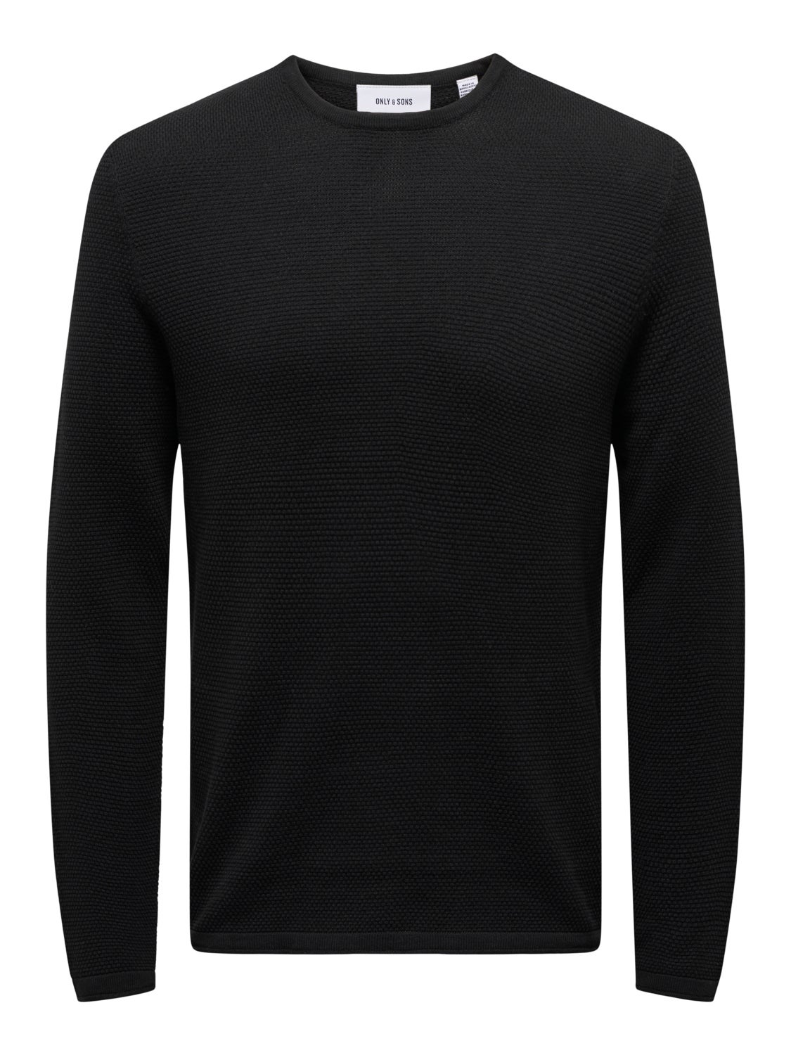 Knitted pullover crew neck