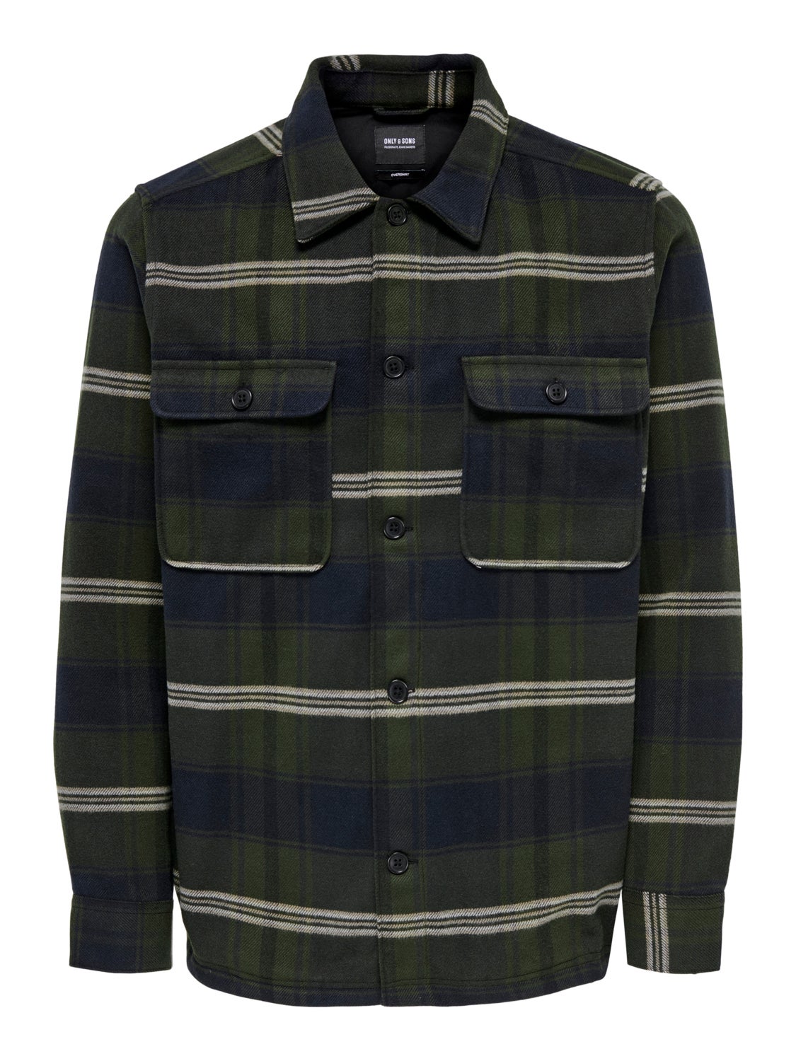 Loose Fit Checked twill overshirt
