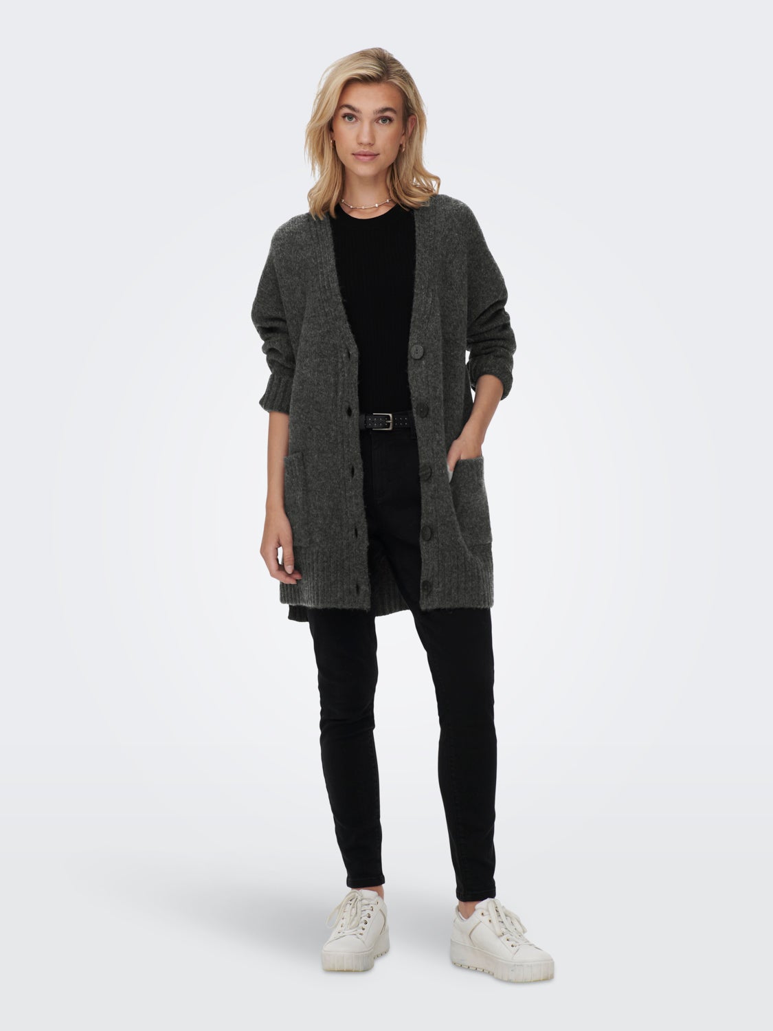 Long button Knitted Cardigan