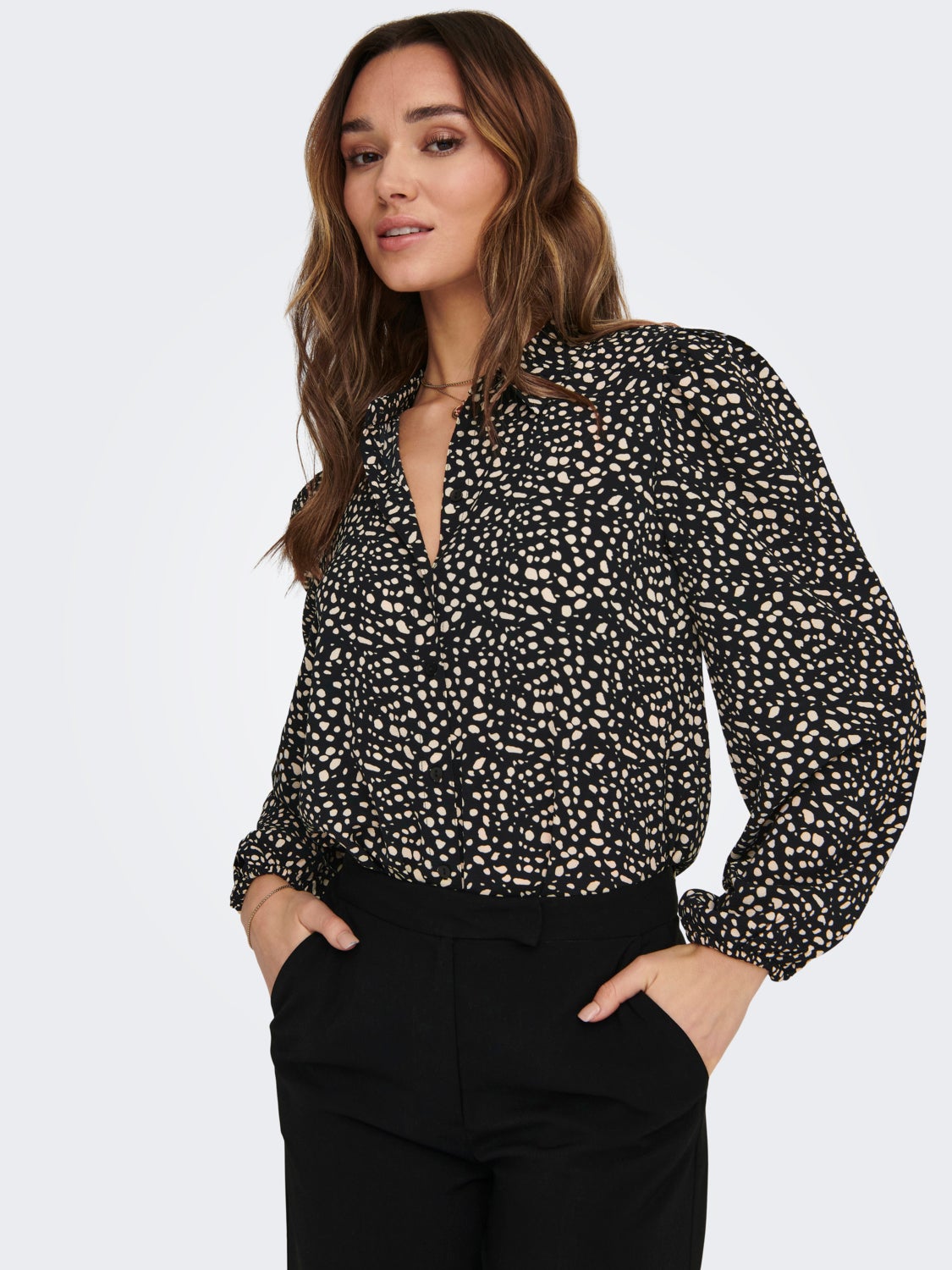 Regular fit puff sleeves shirt