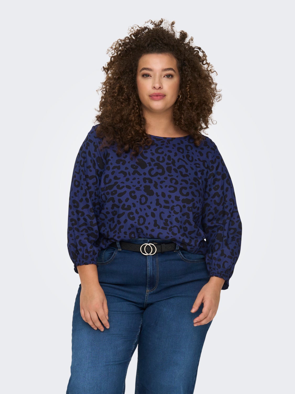 Curvy Patterned viscose Top