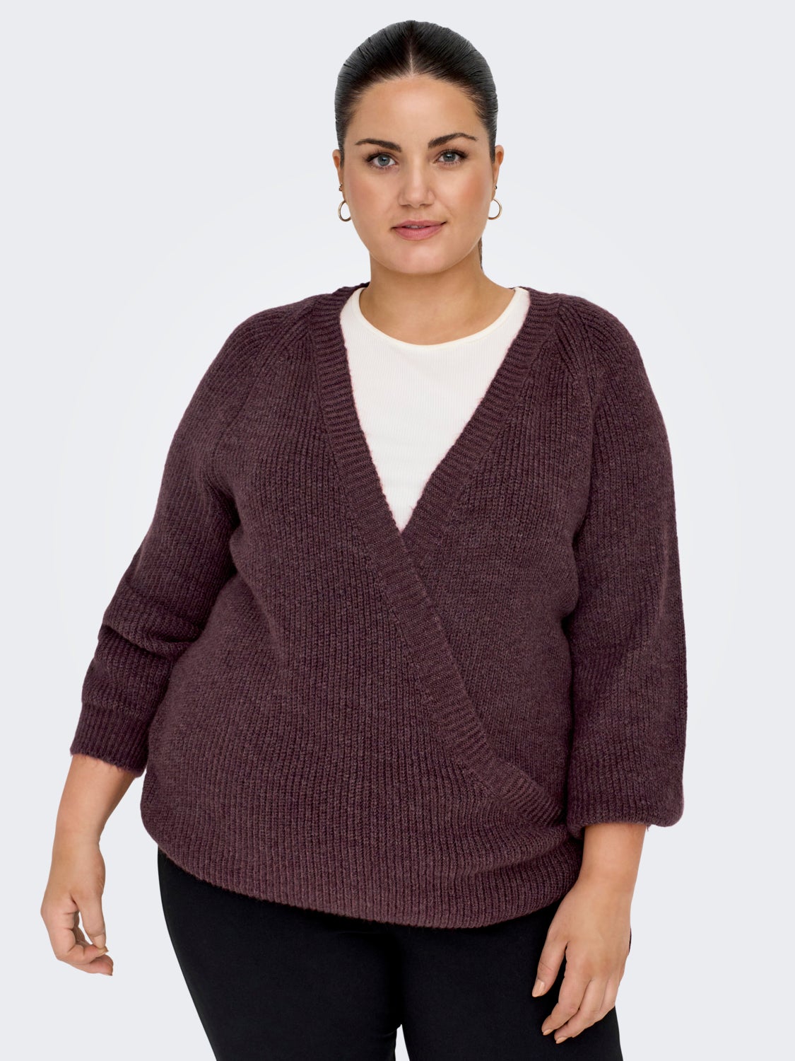 Curvy wrap Knitted Pullover