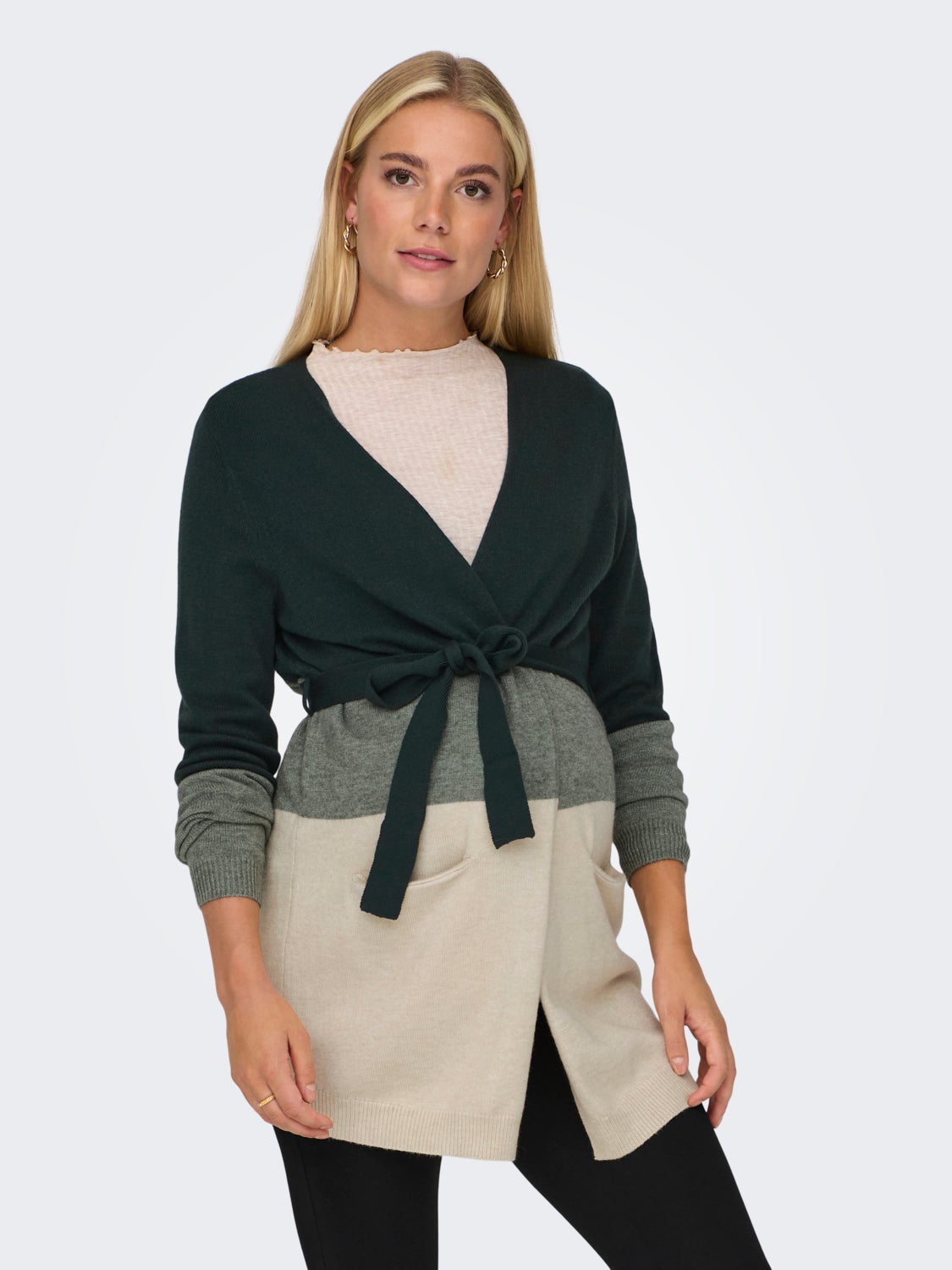 Mama Long Belt Knitted Cardigan