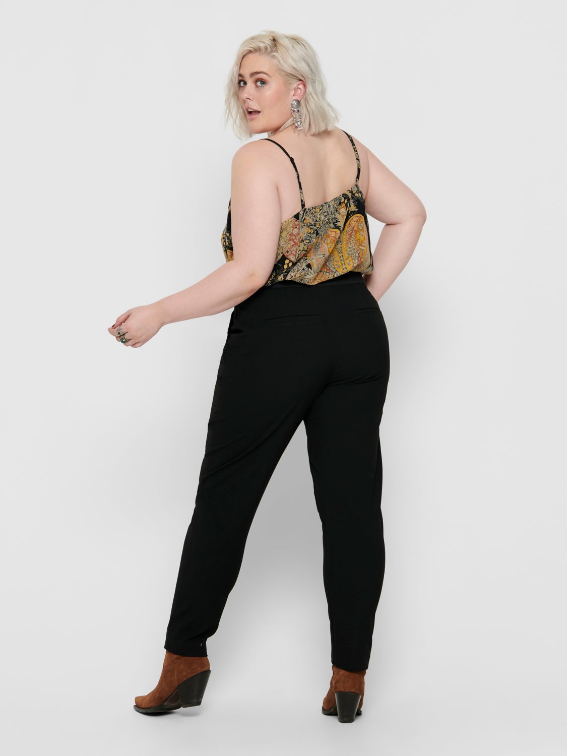 Curvy solid colored Trousers