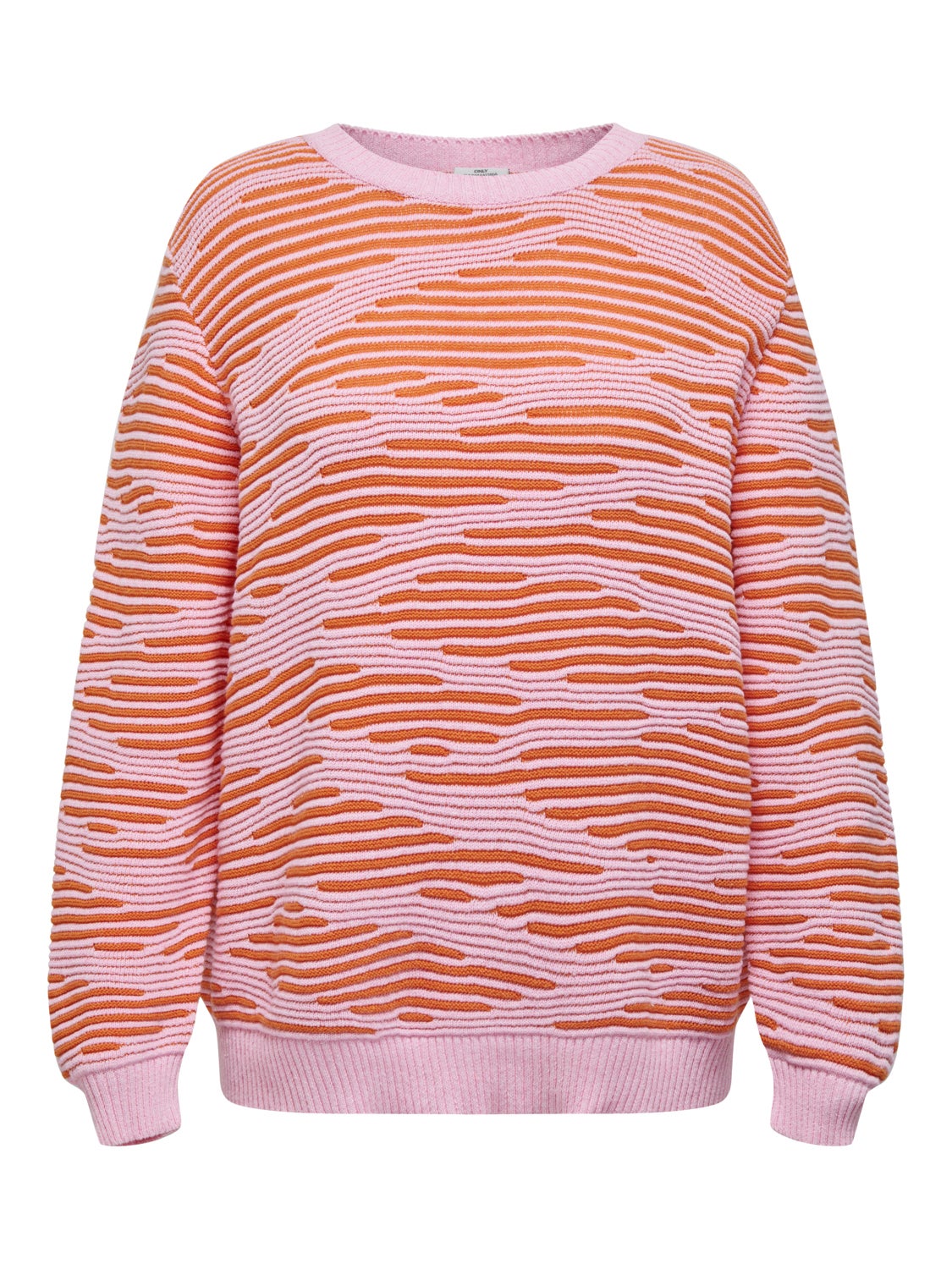 Curvy patterned knitted pullover