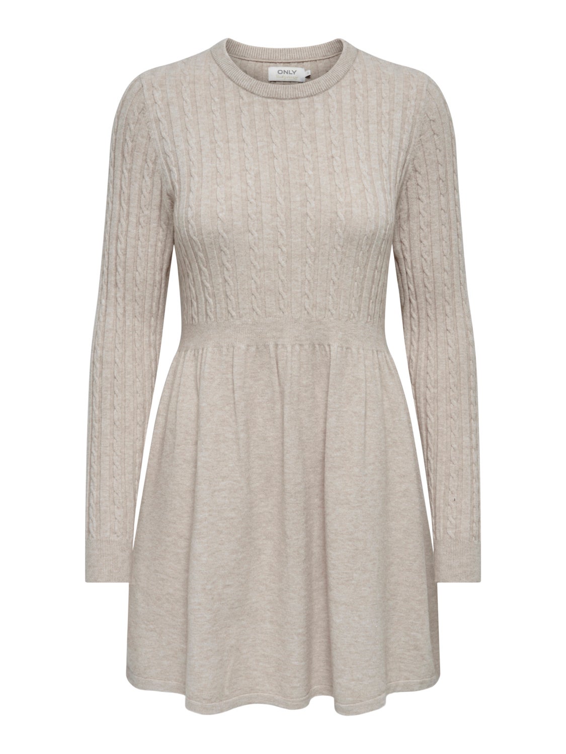 Mini o-neck knitted dress