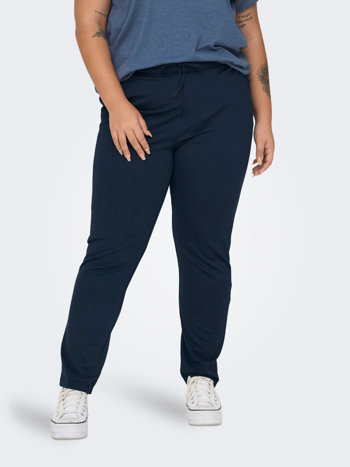 Curvy solid colored Trousers