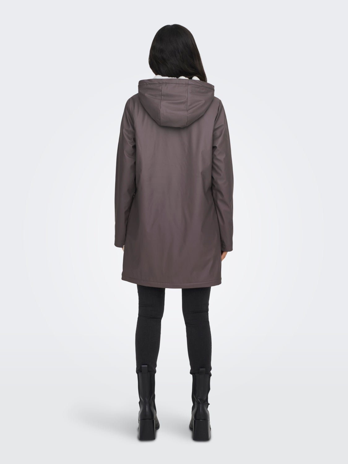 Rain jacket with teddy lining