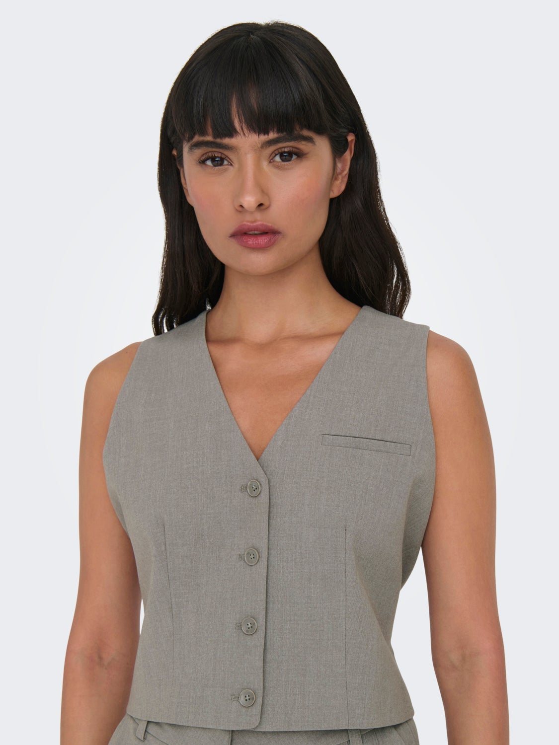 Cropped tailored vest