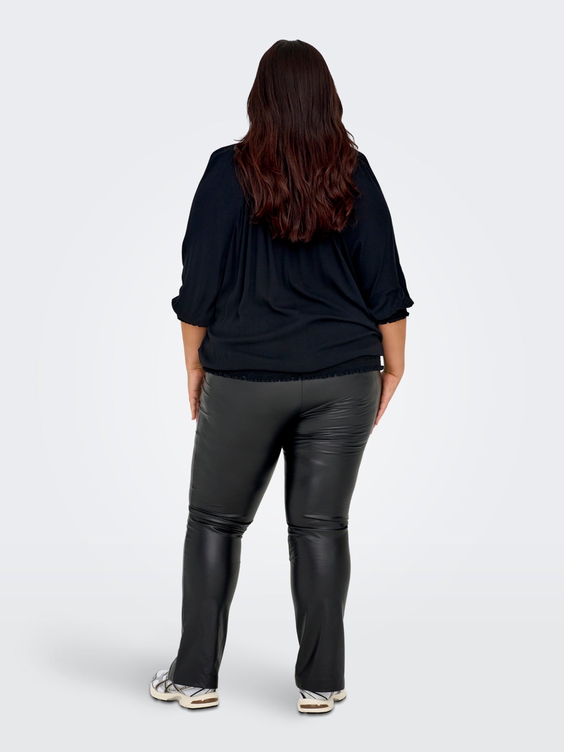 Curvy smock detail top