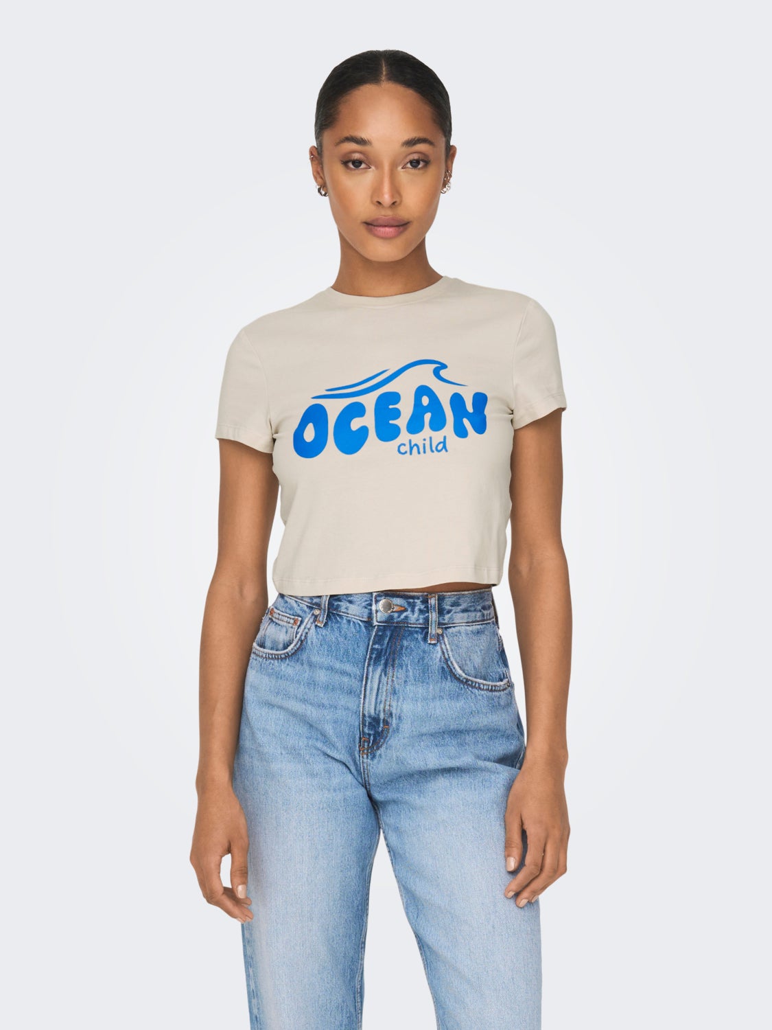 Cropped o-neck t-shirt