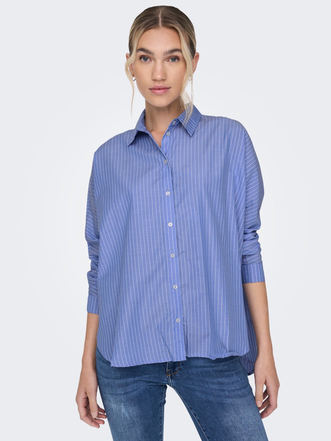 Boxy Fit Striped Shirt