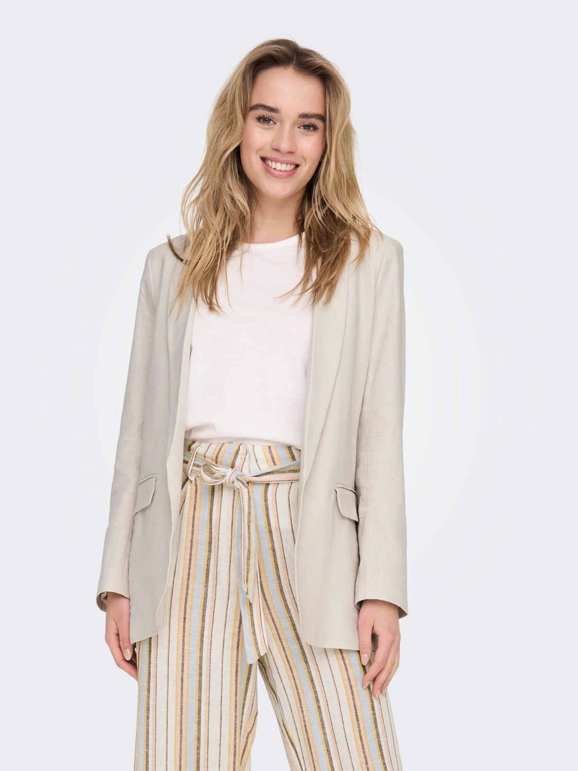 Loose fit open blazer