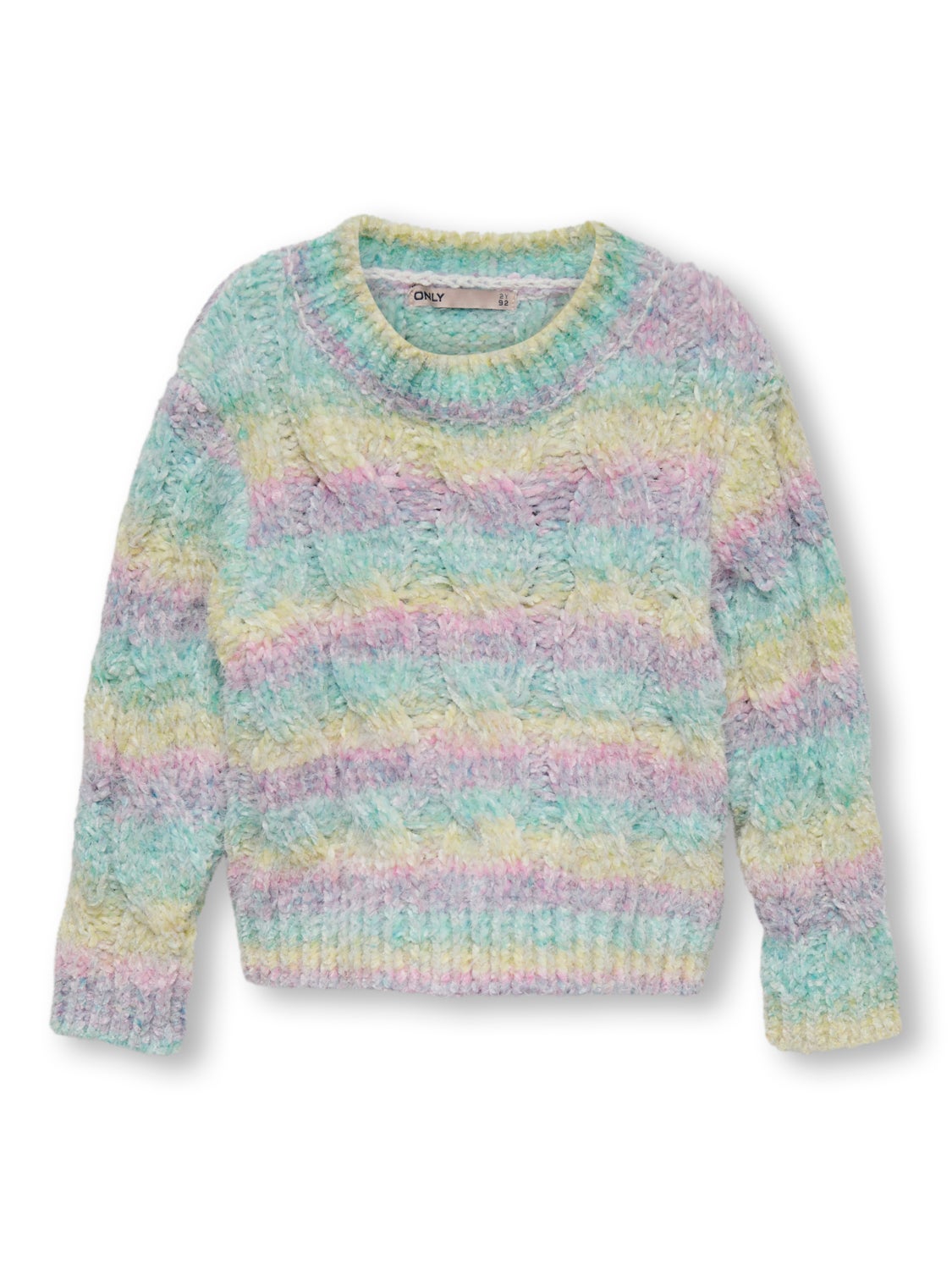 Mini rainbow knitted pullover