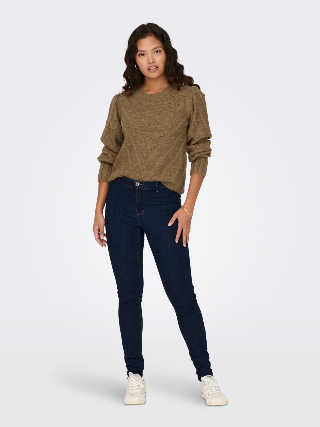 Textured knitted pullover