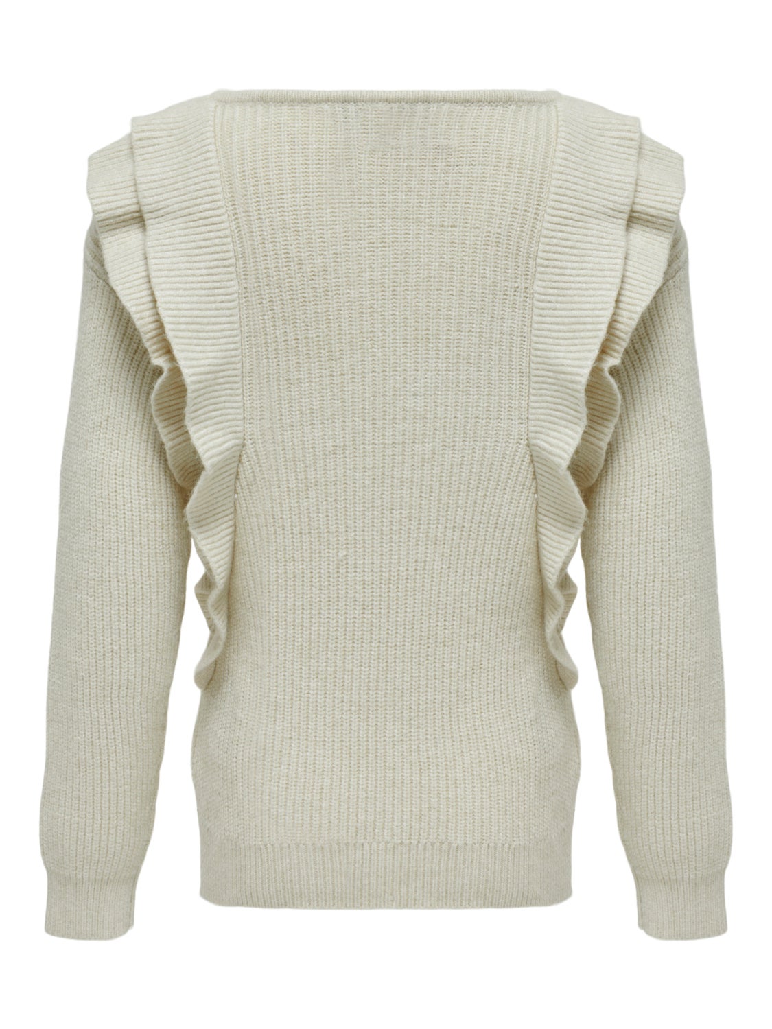 Knit Pullover With Ruffles