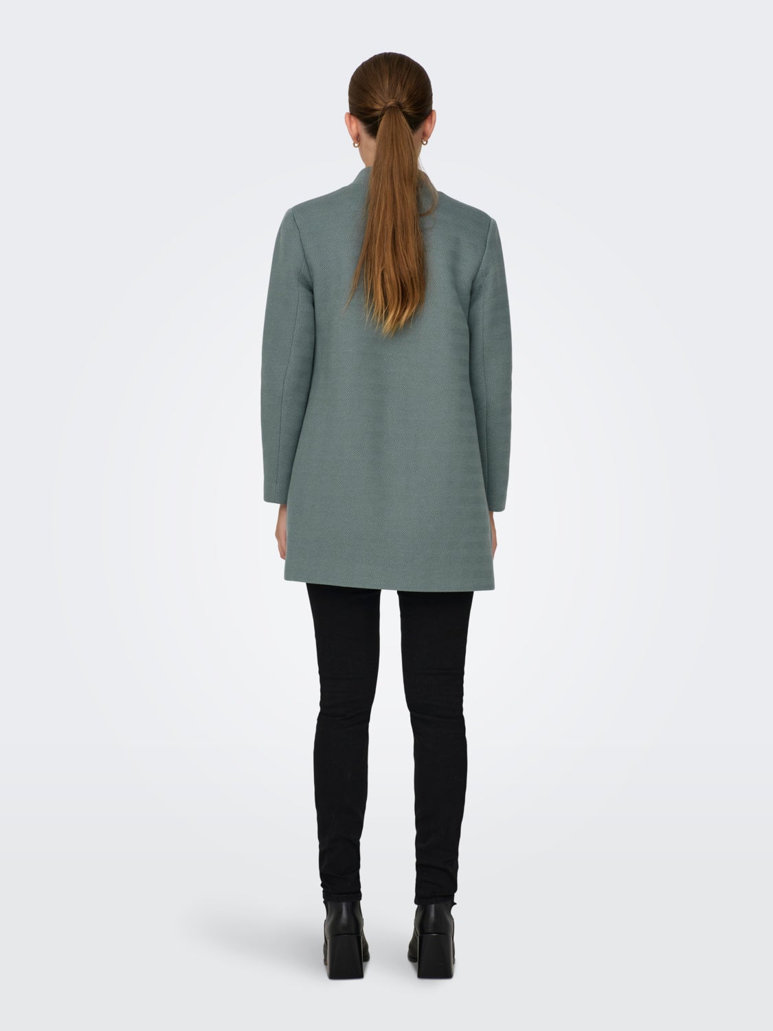 Coat with high collar