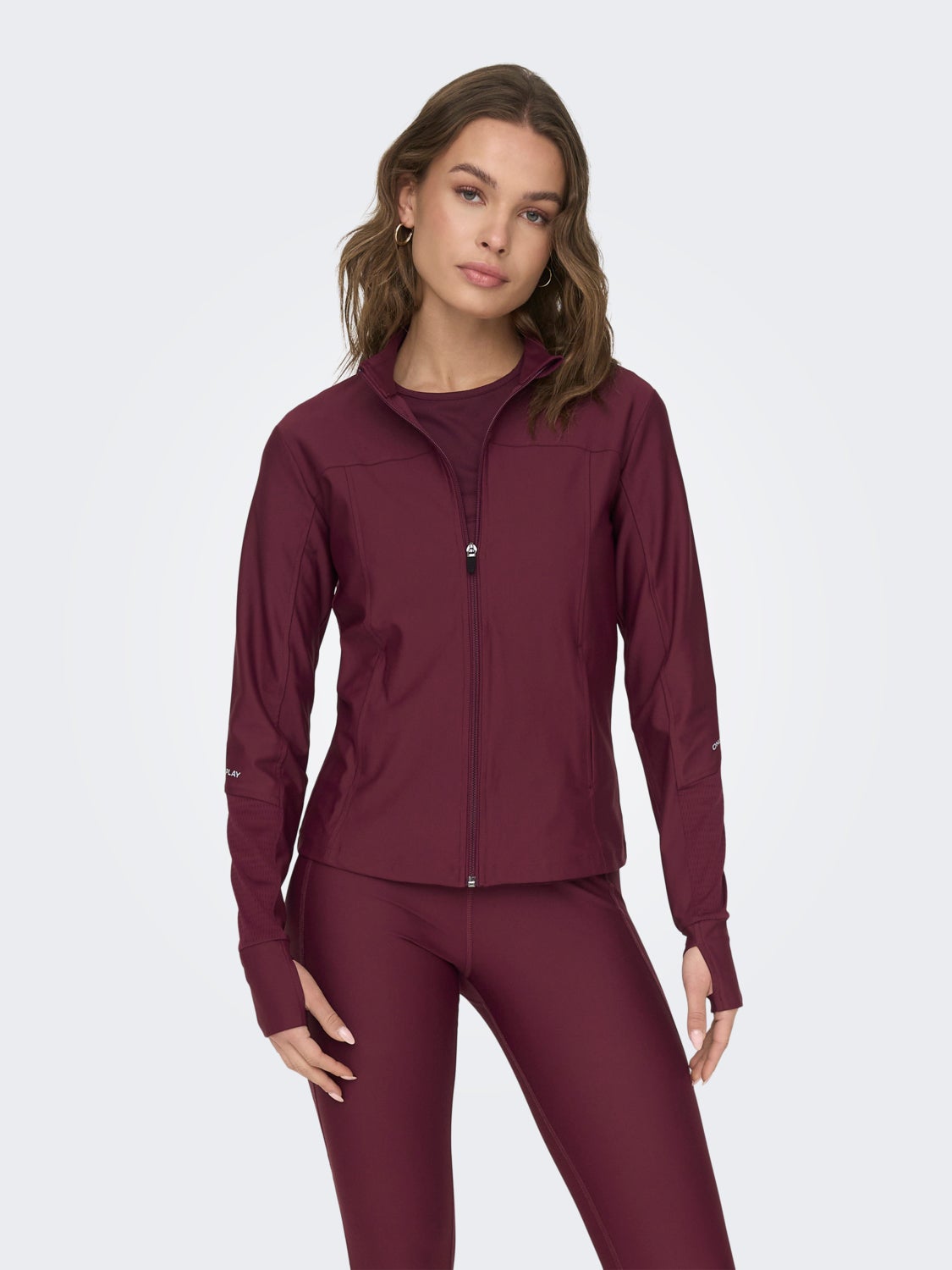 Training jacket with high neck