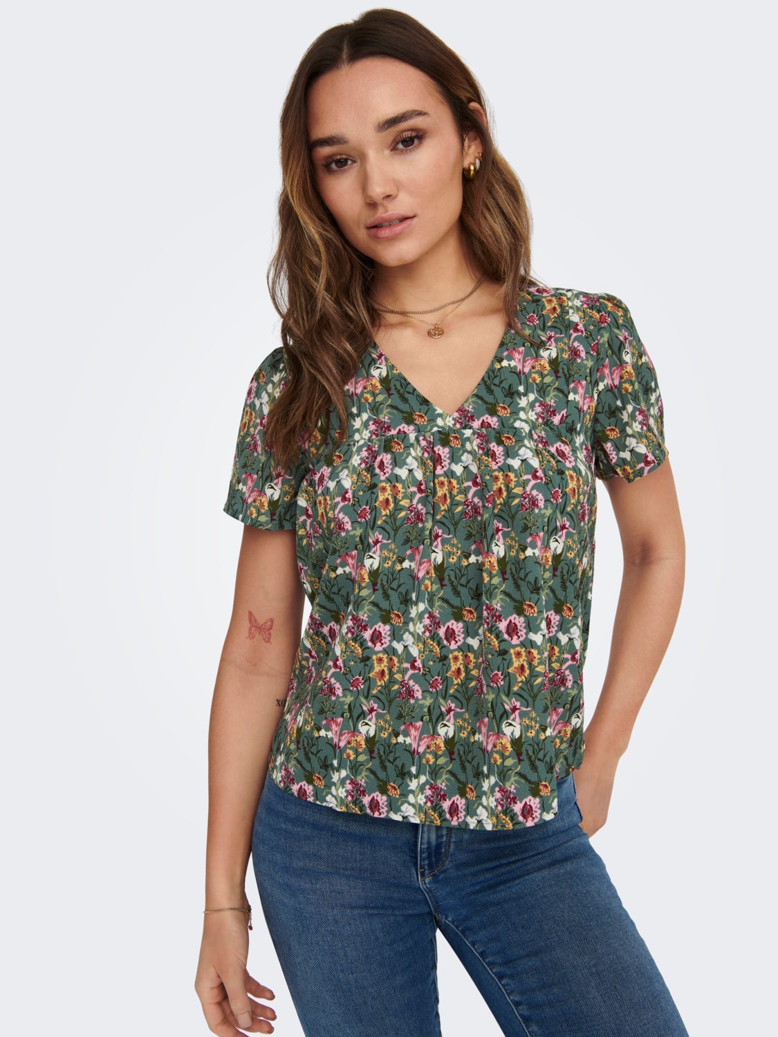 Regular Fit V-Neck Top