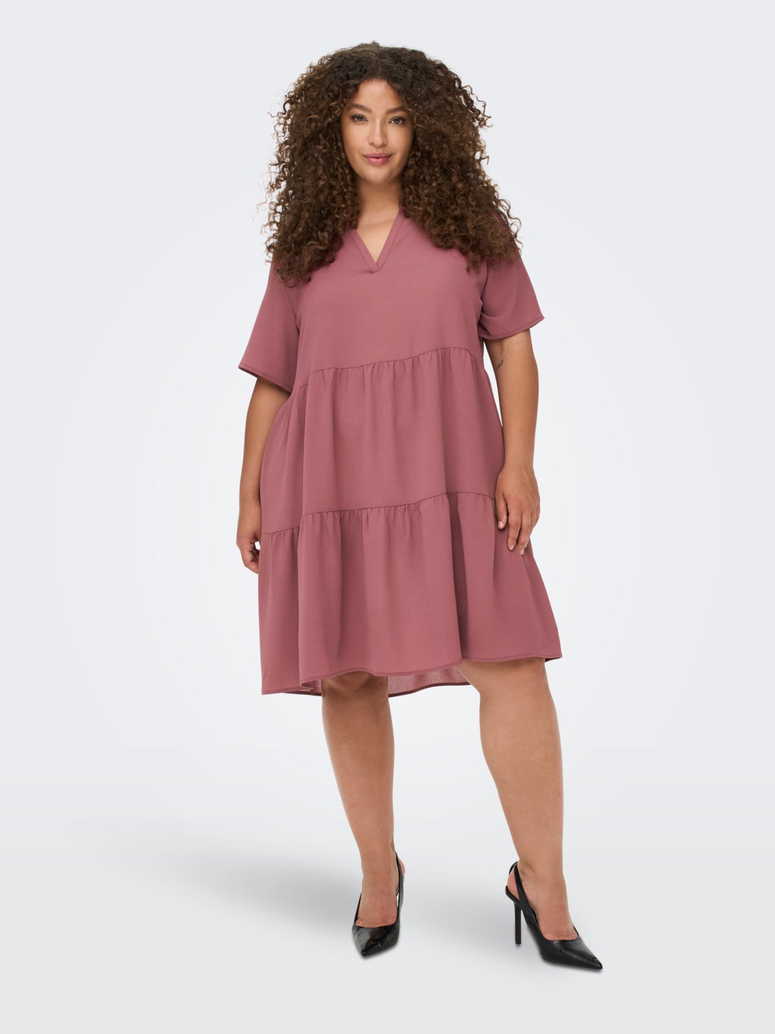 Curvy 2/4 Sleeve Dress