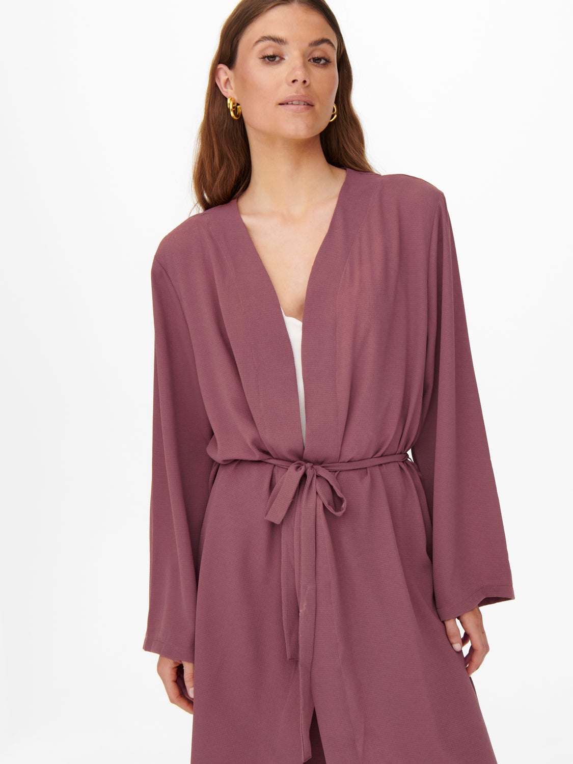 Cozigan with tie belt