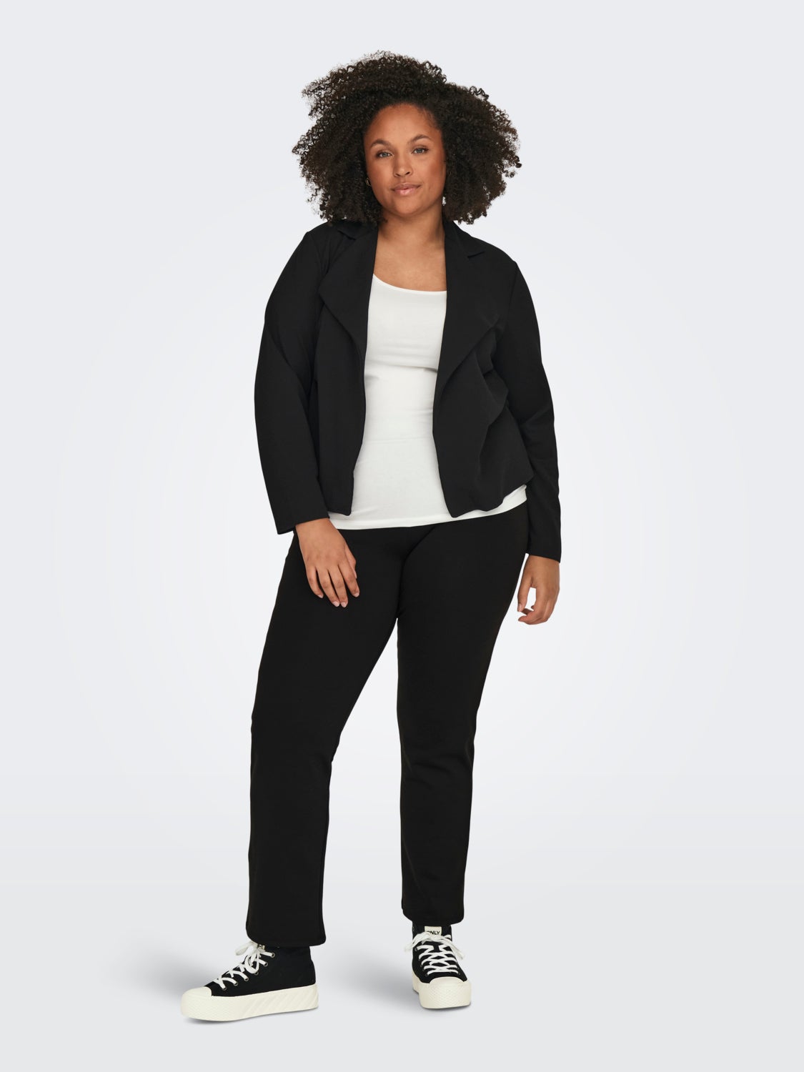 Curvy straight fit trousers
