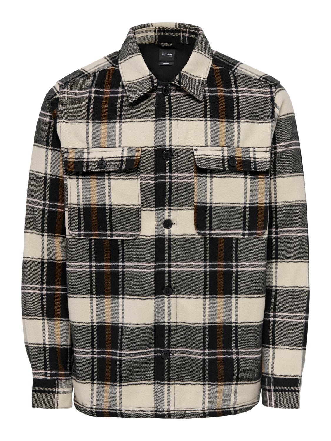 Loose Fit Checked twill overshirt