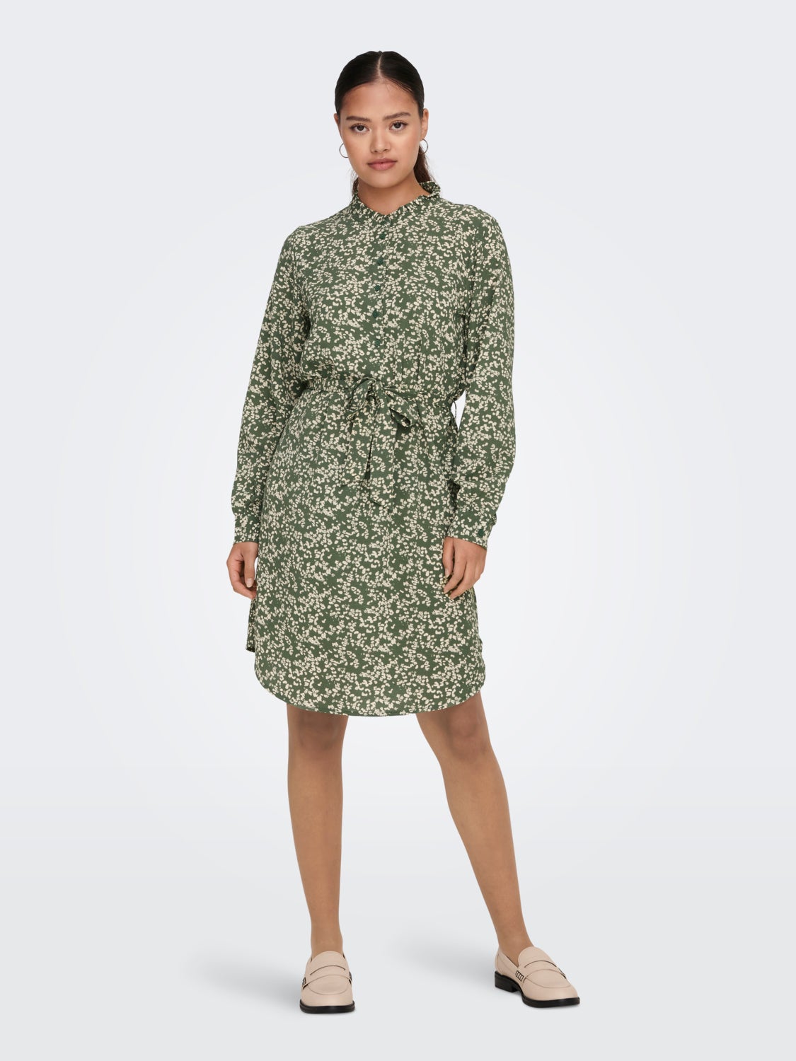 Regular Fit China Collar Short dress