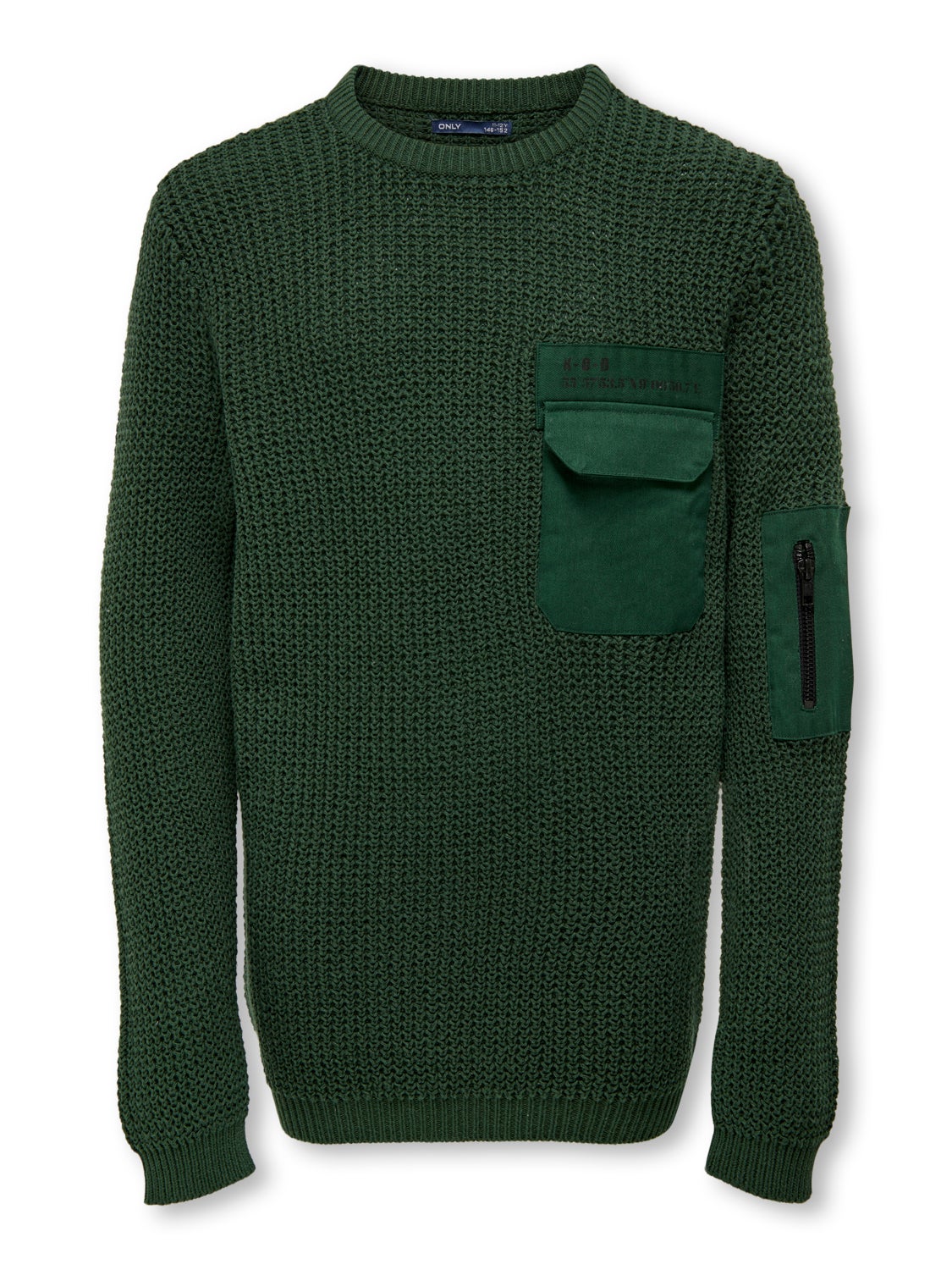 Pocket detailed knitted pullover