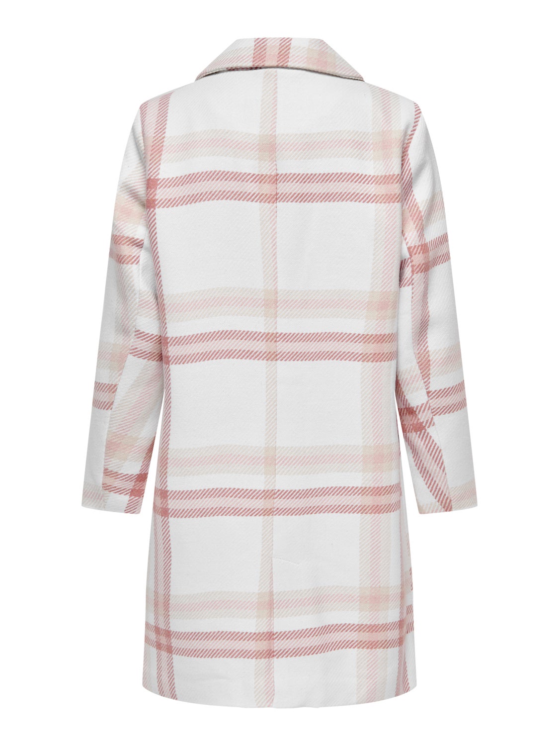 Petite checked wool coat