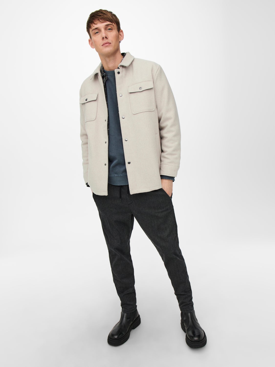 Loose Fit Wool Jacket