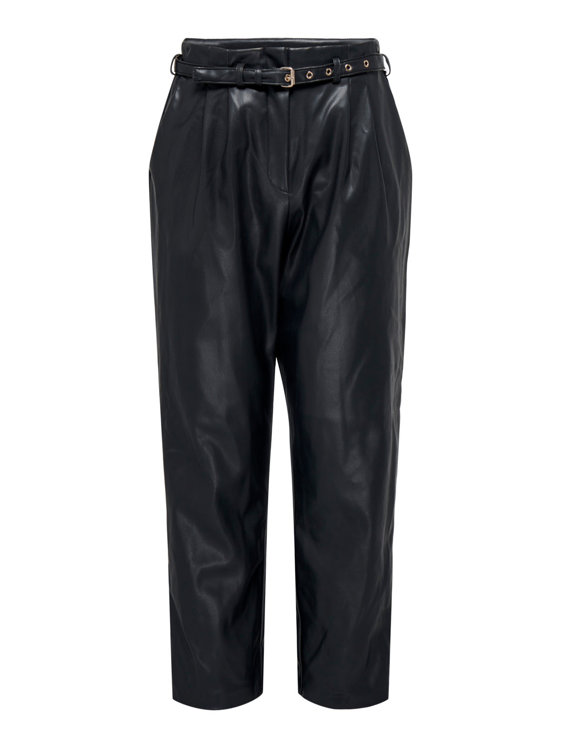 Faux leather trousers