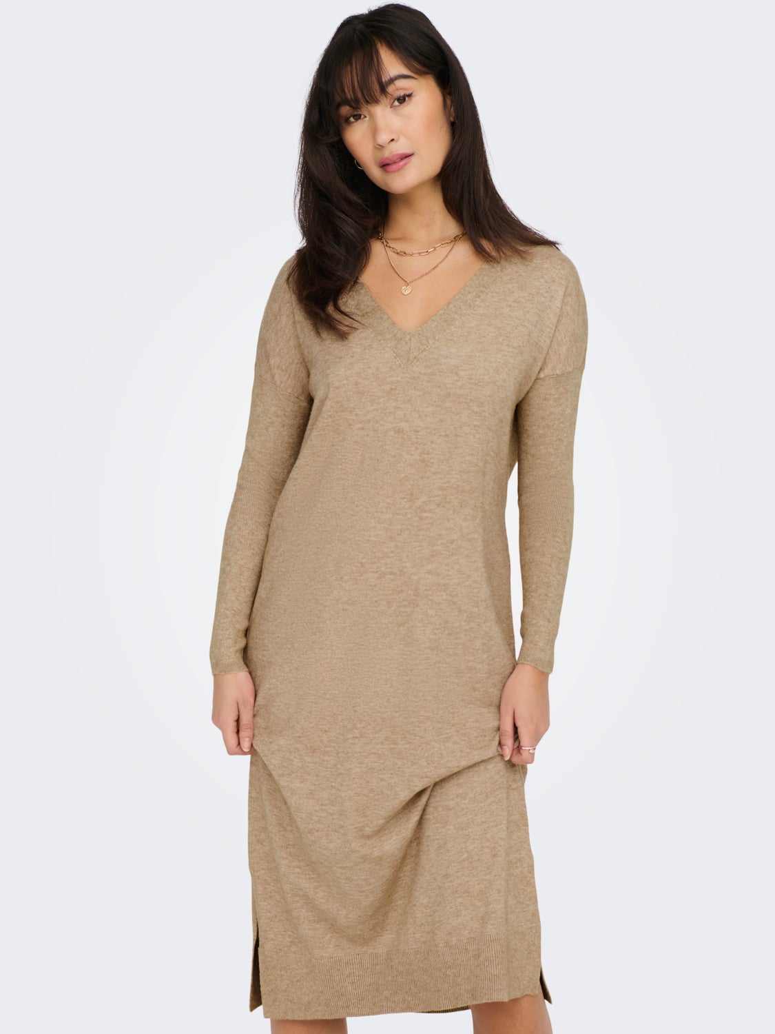 Regular Fit V-Neck Long dress