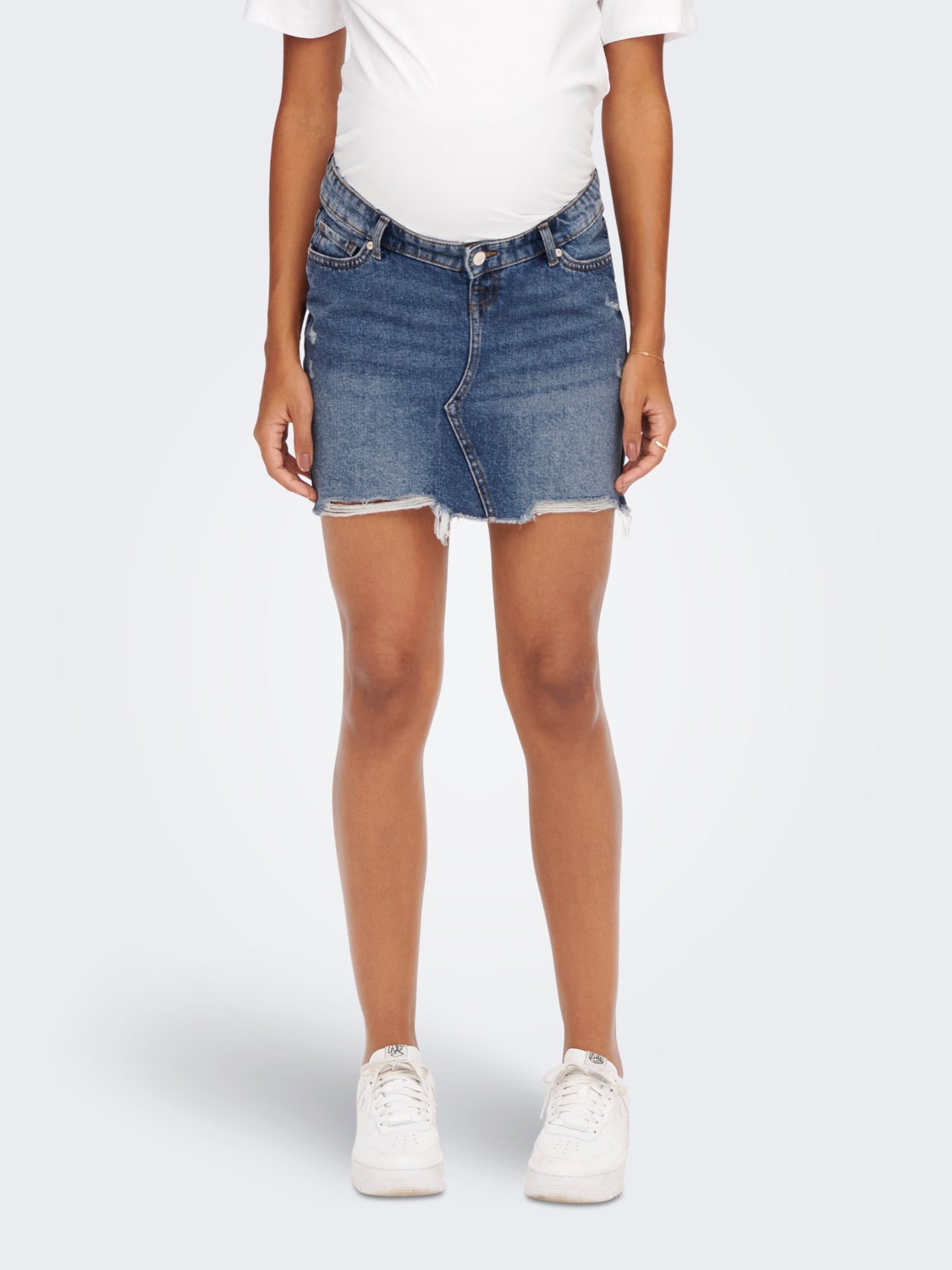 Mama detailed Denim skirt