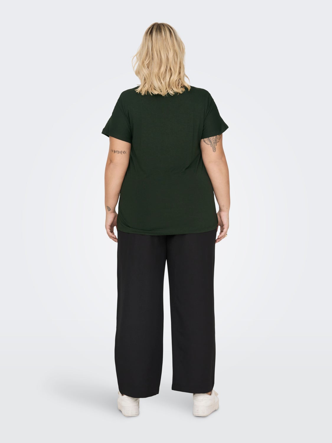 Curvy glitter detail top