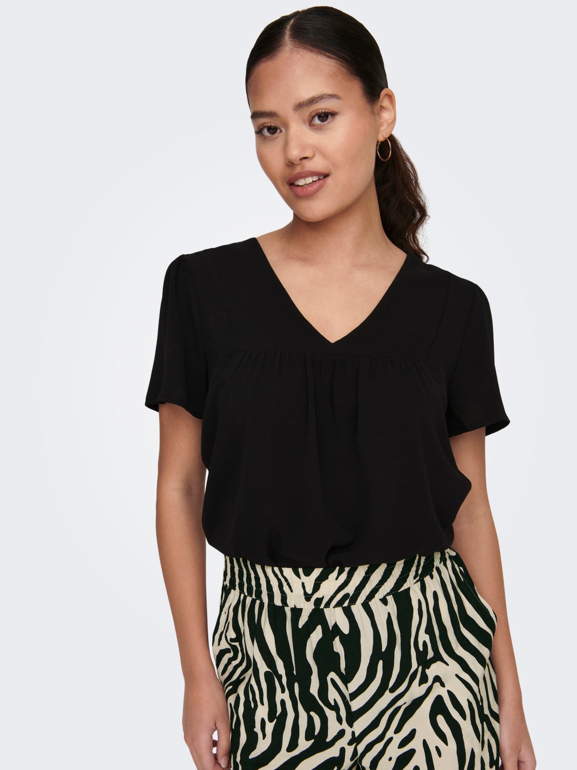 Regular Fit V-Neck Top