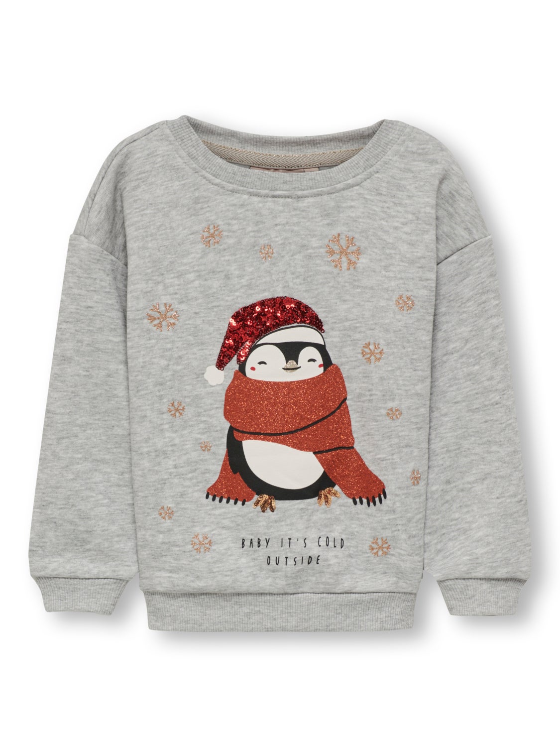 O-neck sweatshirt with christmas print