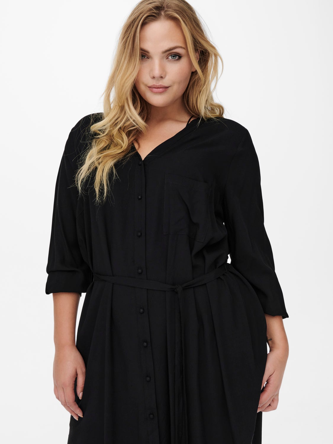 Curvy viscose Shirt dress