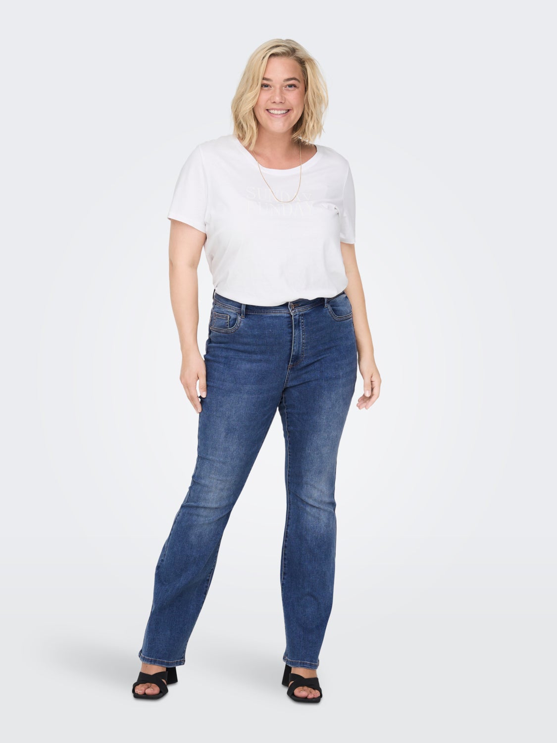 Curvy CARSally hw skinny Flared Jeans