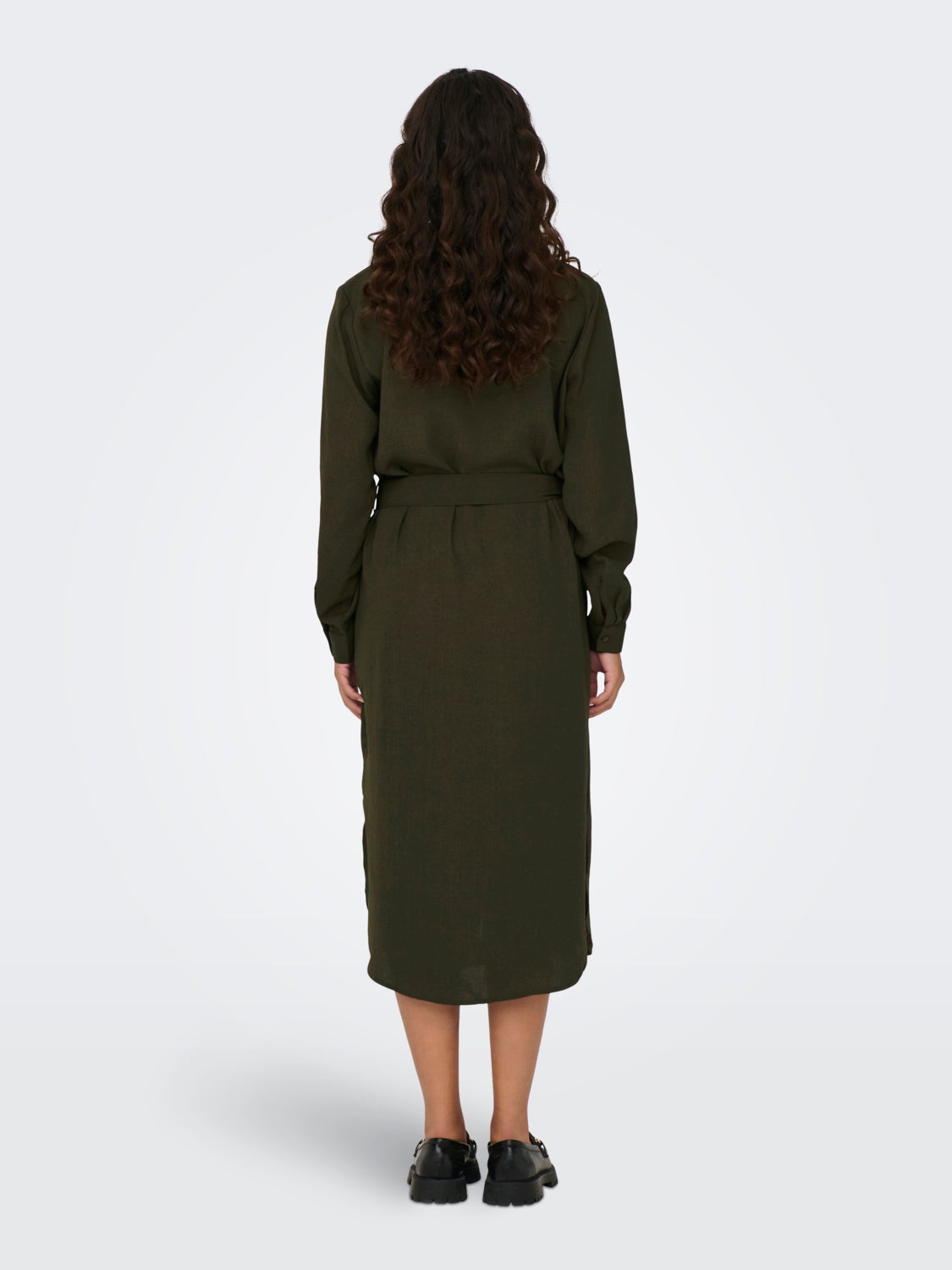 Tie belt Shirt dress