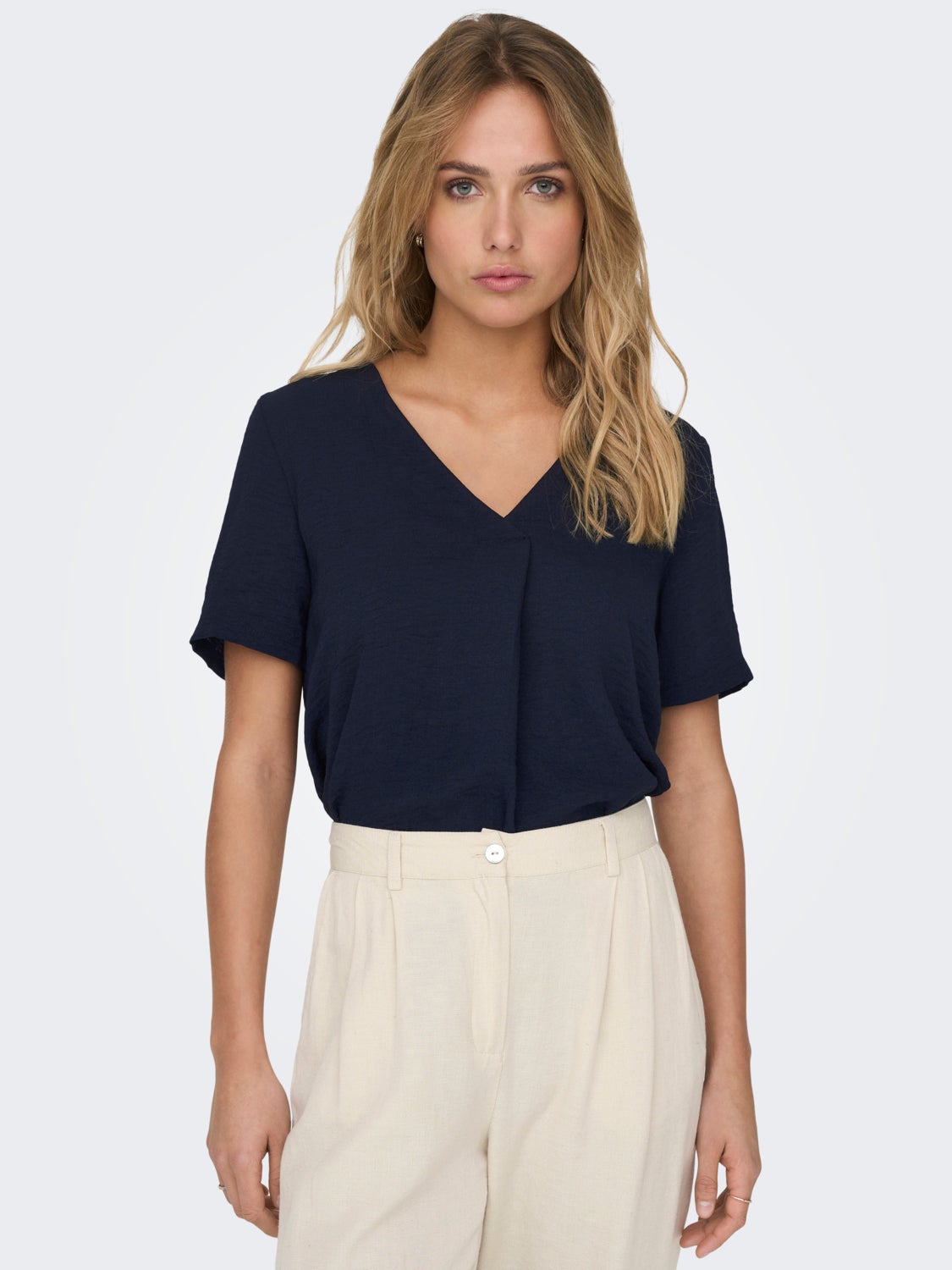 Loose Fit V-Neck Top