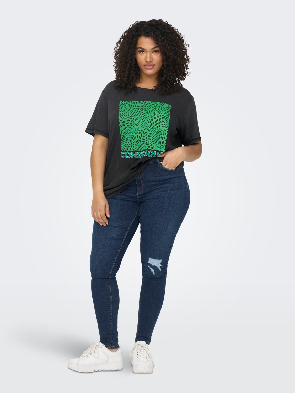 Curvy Printed T-shirt
