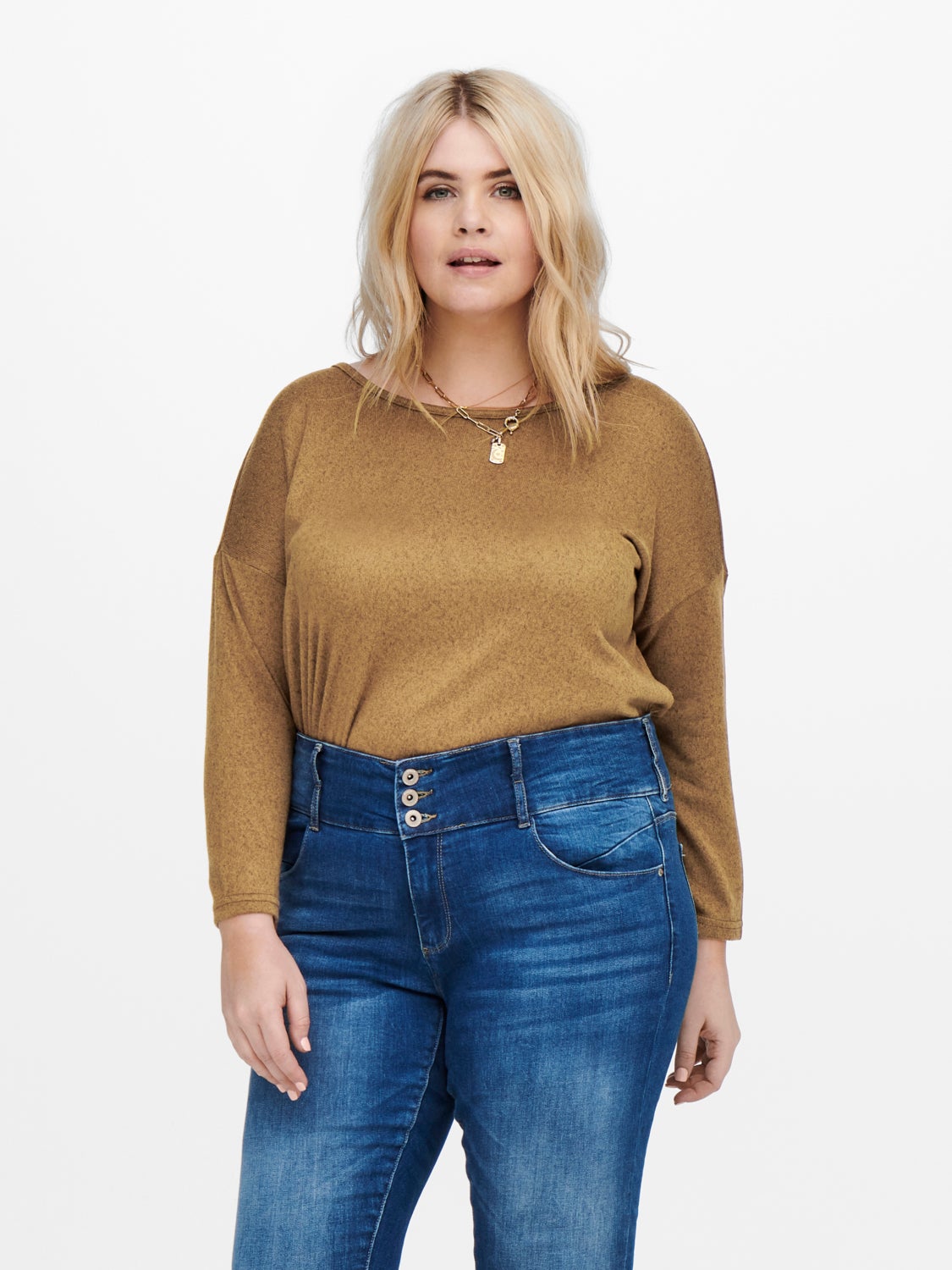 Curvy solid colored Top