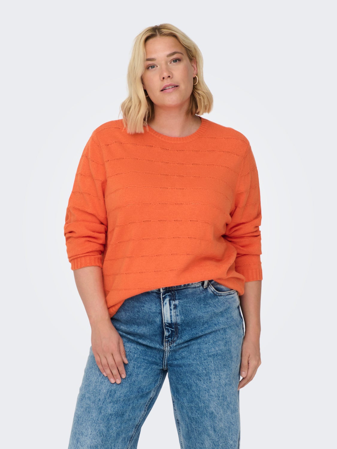 Curvy o-hals sweatshirt