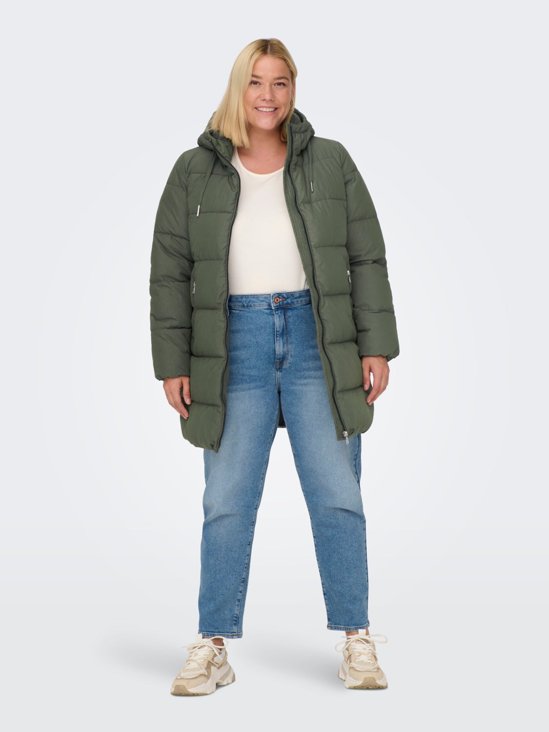 curvy Hooded puffer coat