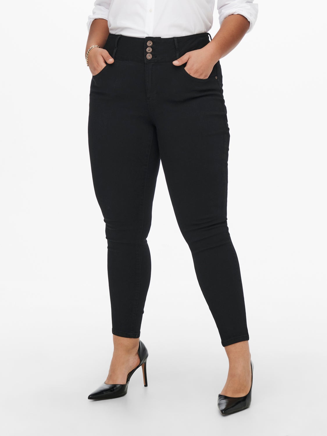 Curvy CARAnna hw ankle Skinny fit jeans