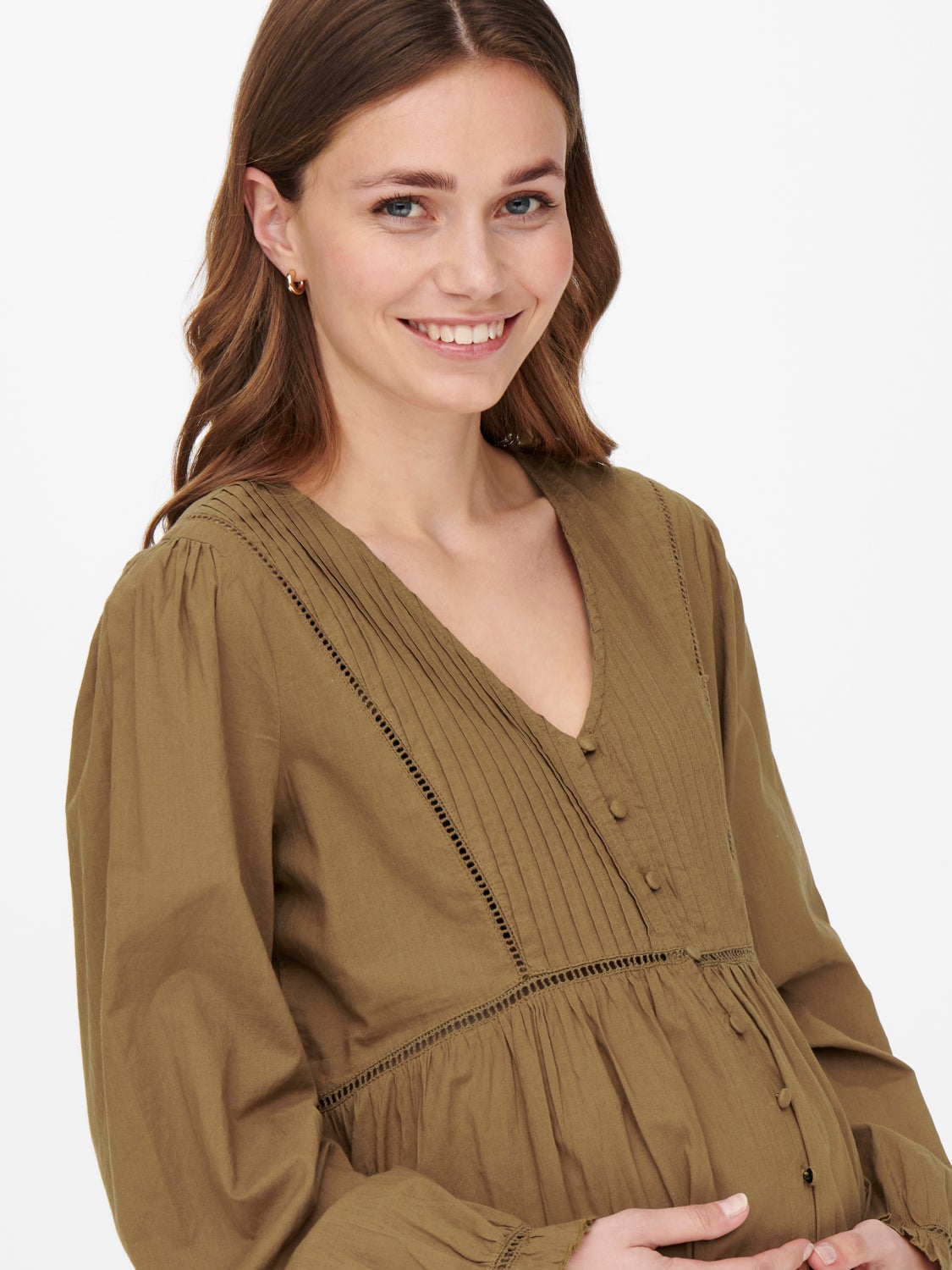 Mama 3/4 sleeved V-neck Dress