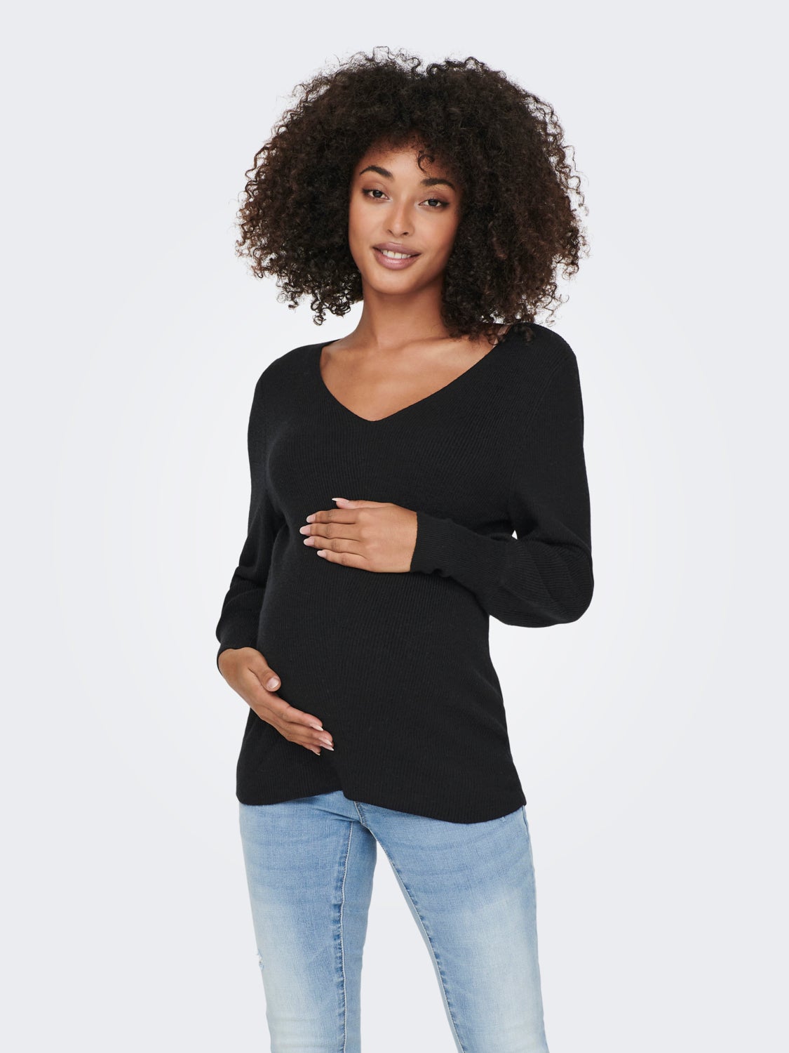 Mama v-neck Knitted Pullover