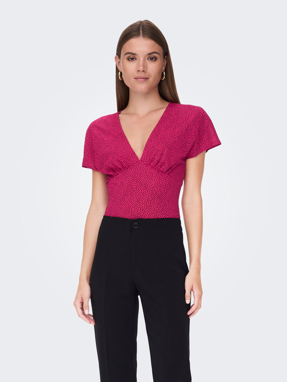 Cropped V-neck Top